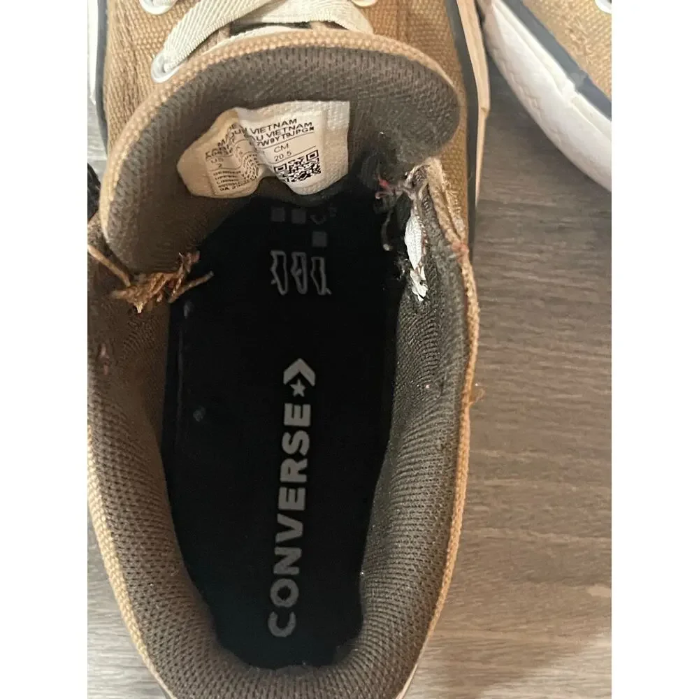 Converse Chuck Taylor All Star Street Mid Kids Youth 2 Khaki Brown A06361F